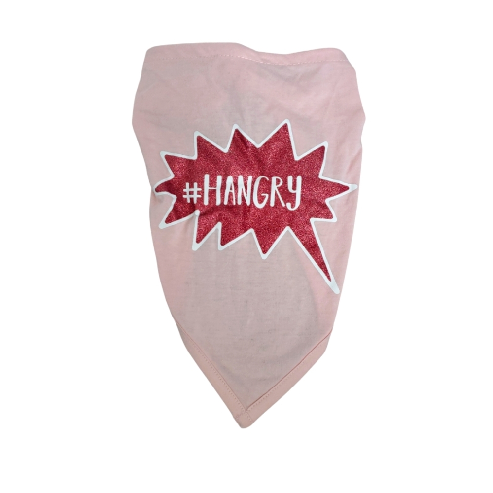 Dog‎ Hangry hashtag bandana, pink, small dog